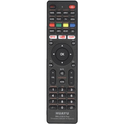 Универсальный пульт Huayu для RM-L1130+X plus черный (для TV)