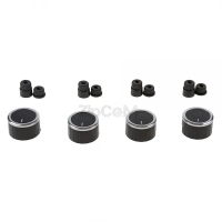 Комплект ручек (4шт) варочной поверхности с хромированной каймой. Черные. Универсальные